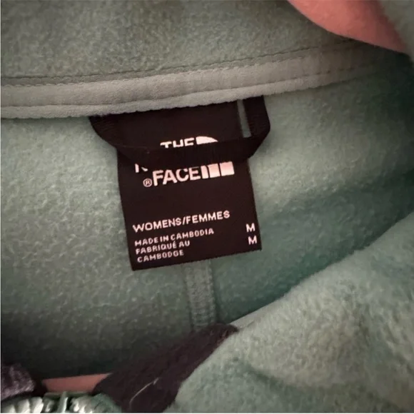 The North Face glacier cropped fleece 1/4 zip in wasabi green M - Picture 7 of 7